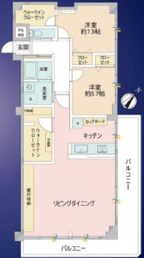 メゾンドール高輪 2階 間取り図
