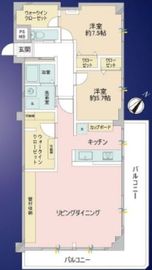 メゾンドール高輪 2階 間取り図