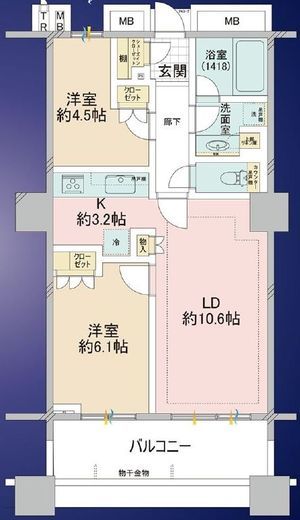 ブリリアマーレ有明 7階 間取り図