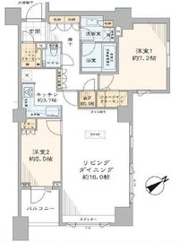 ミッドガーデン赤坂氷川 4階 間取り図