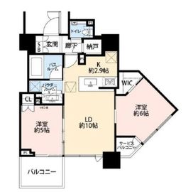 ベイサイドタワー晴海 21階 間取り図