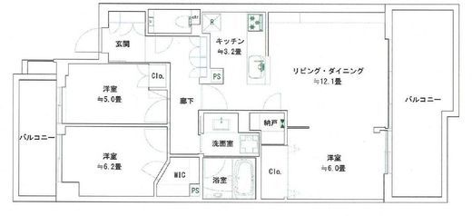 TKフラッツ渋谷 5階 間取り図
