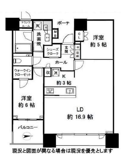 ドゥ・トゥール 18階 間取り図
