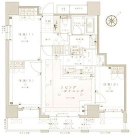 ライオンズ蔵前レジデンス 6階 間取り図