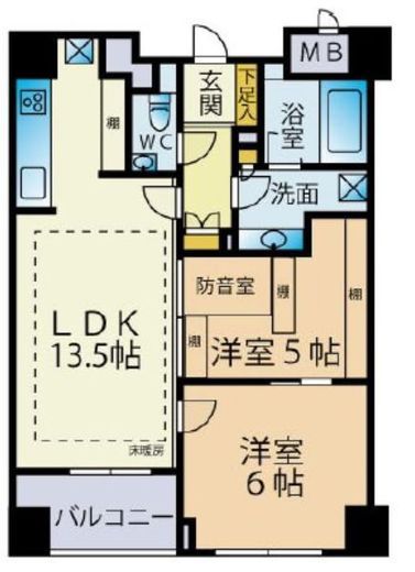 LaSante五反田 3階 間取り図