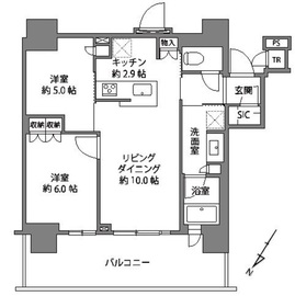 イートンプレイス神園町 22階 間取り図