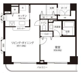 インペリアル南麻布コート＆サテライト 2階 間取り図