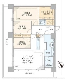 パークタワー品川ベイワード 11階 間取り図