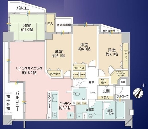 グランドステージ両国 2階 間取り図