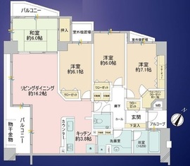 グランドステージ両国 2階 間取り図