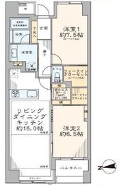 パークハイム神楽坂 8階 間取り図