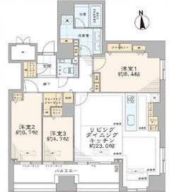 パークハウス芝タワー 22階 間取り図