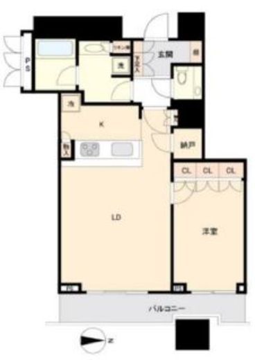 ベイクレストタワー 13階 間取り図