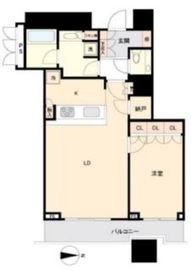 ベイクレストタワー 13階 間取り図