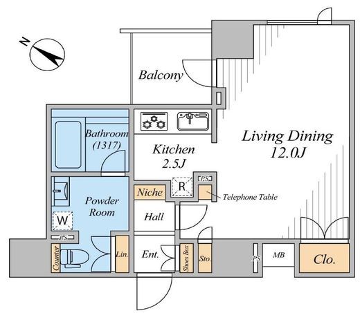 パークコート赤坂ザ・タワー 3階 間取り図