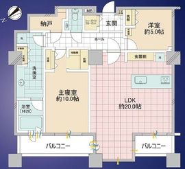 東京ツインパークス レフトウィング 32階 間取り図