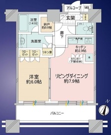 カテリーナ三田タワースイート イーストアーク 3階 間取り図