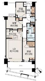 エスティメゾン麻布十番 1階 間取り図