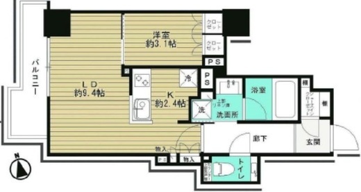 ストーリア品川 2階 間取り図