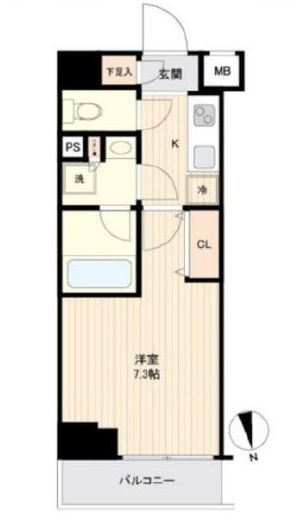 プレミアムキューブG北新宿 6階 間取り図