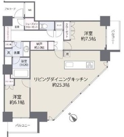 ビーコンタワーレジデンス 21階 間取り図