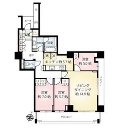 アトラスタワー小石川 5階 間取り図