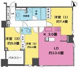 シティタワーズ豊洲ザ・シンボル 23階 間取り図