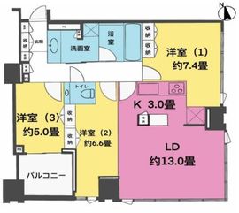 シティタワーズ豊洲ザ・シンボル 23階 間取り図