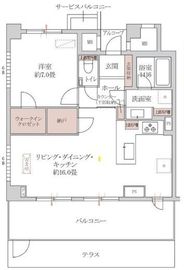 ガーデンホームズ白金 1階 間取り図
