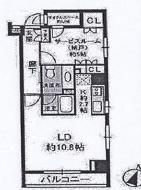 日本橋室町デュープレックスポーション 8階 間取り図