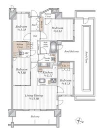 グレーシア東中野 5階 間取り図