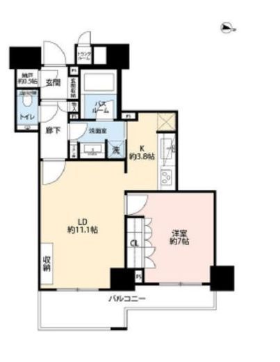 レジディア広尾2 7階 間取り図