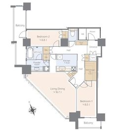 レジディア広尾2 31階 間取り図