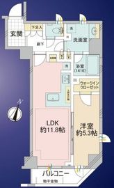 オープンレジデンシア日本橋三越前 4階 間取り図