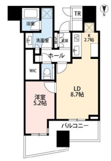 レジディア品川 14階 間取り図