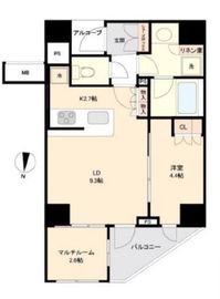 ベリスタ住吉 8階 間取り図