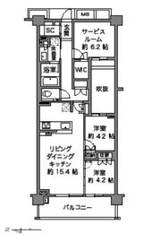 グランドメゾン元住吉ノーステラス 2階 間取り図
