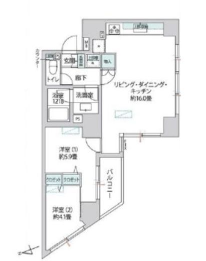 エルスタンザ白金 6階 間取り図