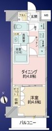 デュオステージ蒲田 8階 間取り図