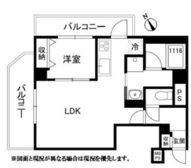 ライオンズマンション新宿東公園 7階 間取り図