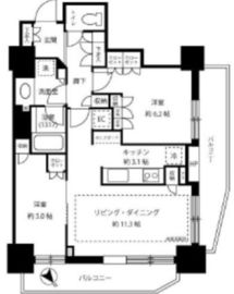 パークタワー滝野川 13階 間取り図