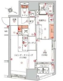 ハーモニーレジデンス千代田岩本町 7階 間取り図