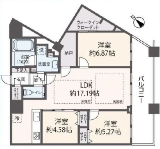 エルシア五反田 11階 間取り図