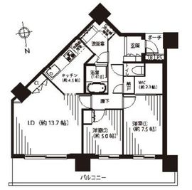 エルシア五反田 27階 間取り図