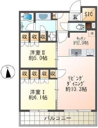 エルシア五反田 11階 間取り図