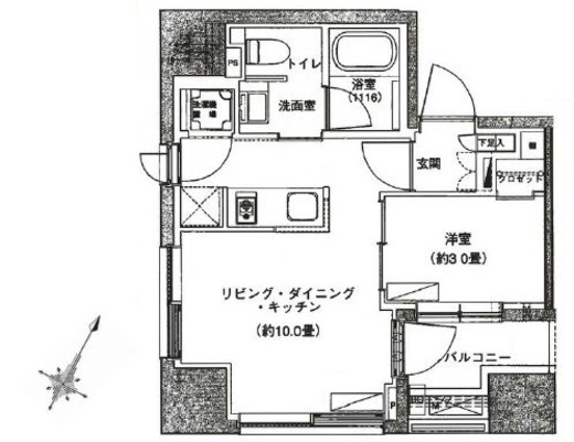 エルシア五反田 6階 間取り図