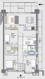 オーベルグランディオ萩中 8階 間取り図