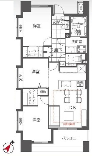 パークハビオ青山 2階 間取り図