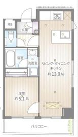 グリーンパーク日本橋浜町 7階 間取り図