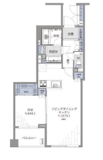 レジオン白金クロス 3階 間取り図